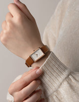 Brown square watches for women