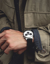 Black solar chronograph watches for men