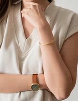 The Line Cuff, Polished Gold