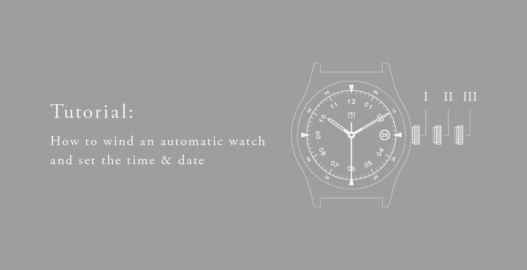 Automatic Watch User Guide | Winding and Date Setting – MAVEN WATCHES