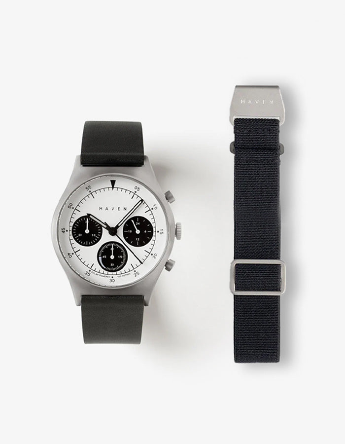 MUS SOLAR C-05 BLACK 40MM + BLACK PARACHUTE STRAP SET