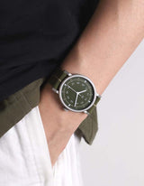 Olive mens field watch