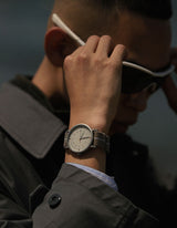 MUS-01 KHAKI P 40MM + NAVY PARACHUTE STRAP SET