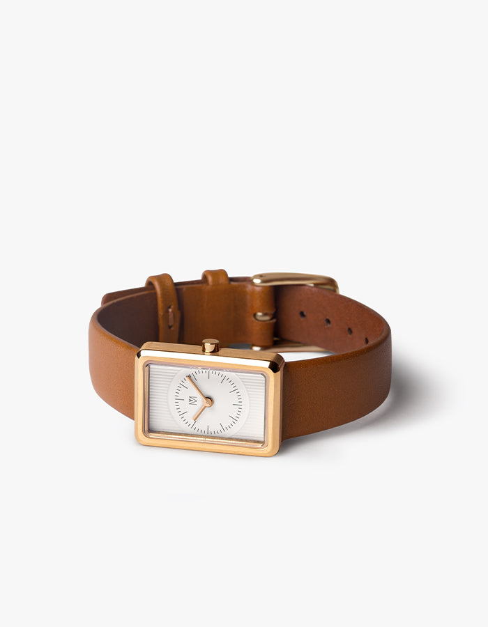 Brown square watches for women