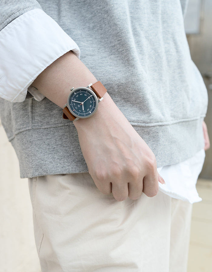 Brown minimalist womens watch