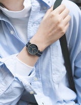 Navy minimalist womens watch