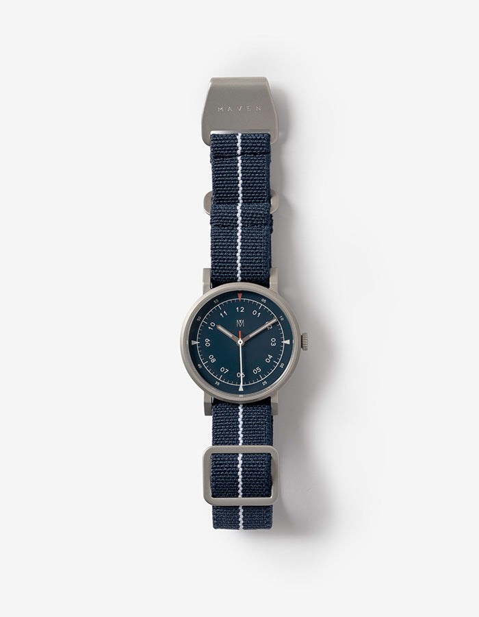 Navy minimalist womens watch