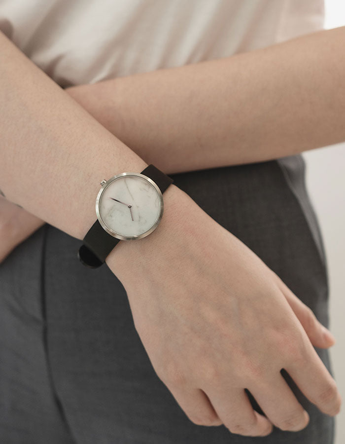 Black minimalist womens watch